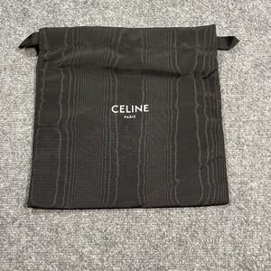 Celine Dust Bag Drawstring Top Black Travel Laundry Bag Moire Heavyweight 11x12